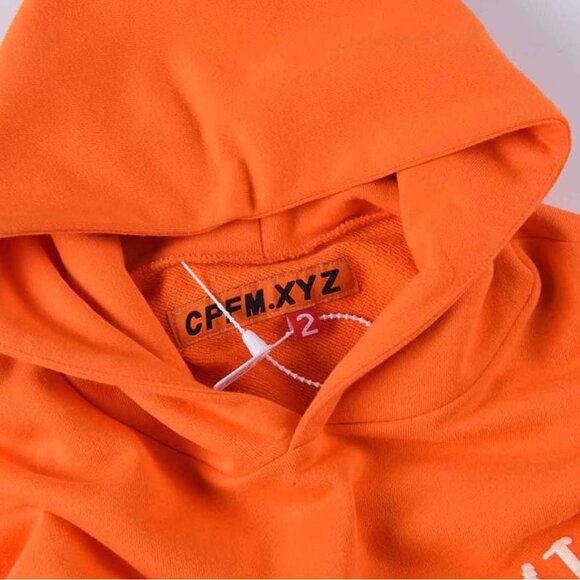CPFM.XYZ Letter Hooded Sweatshirt Orange - Picture 3 of 4